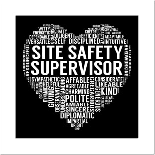 Site Safety Supervisor Heart Posters and Art